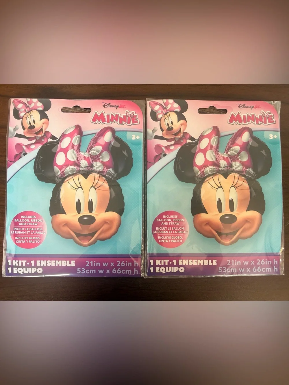 (2) Minnie Mouse 26x21 Balloon Kits New